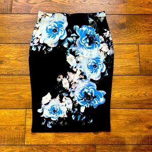 Black and flower skirt